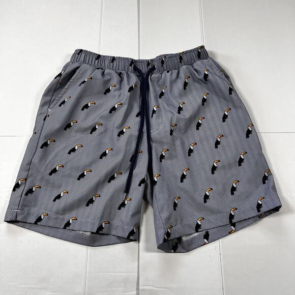 Mosmann Australia Men's Swim Shorts Size Small 6” Inseam Toucan Pattern C34 - Picture 1 of 6
